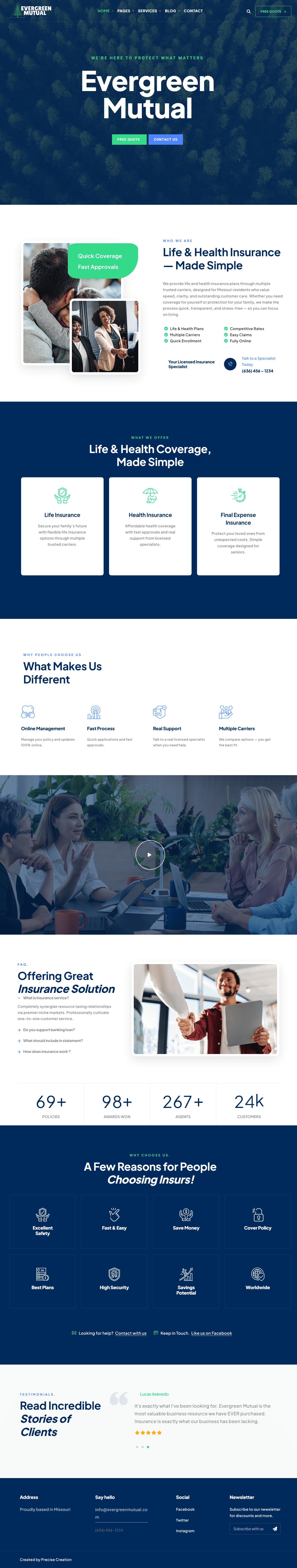Evergreen Mutual homepage